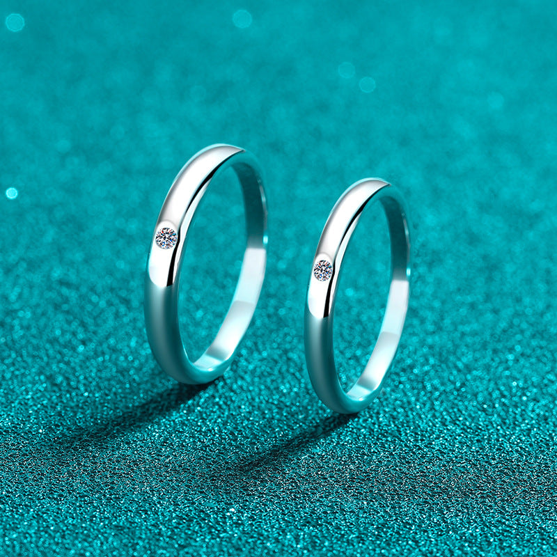 Moissanite Ring in 925 Sterling Silver