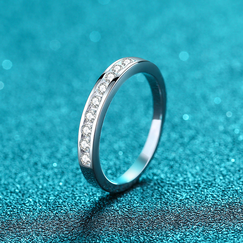 Moissanite Ring in 925 Sterling Silver
