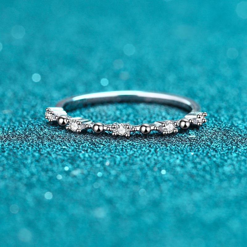 Moissanite Ring in 925 Sterling Silver