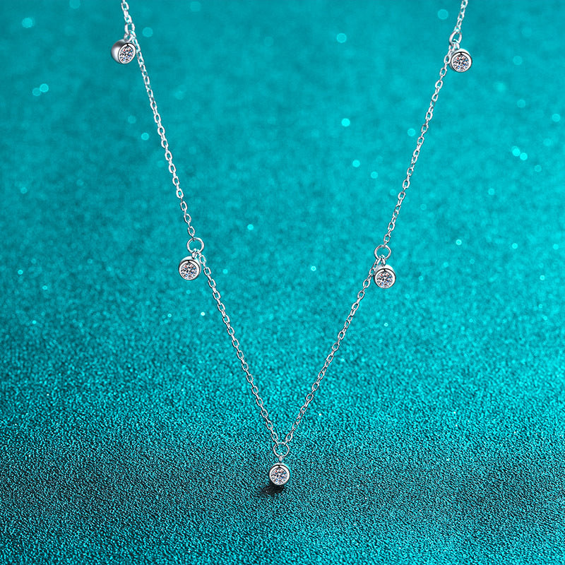 Moissanite Necklaces in 925 Sterling Silver 0.5ct