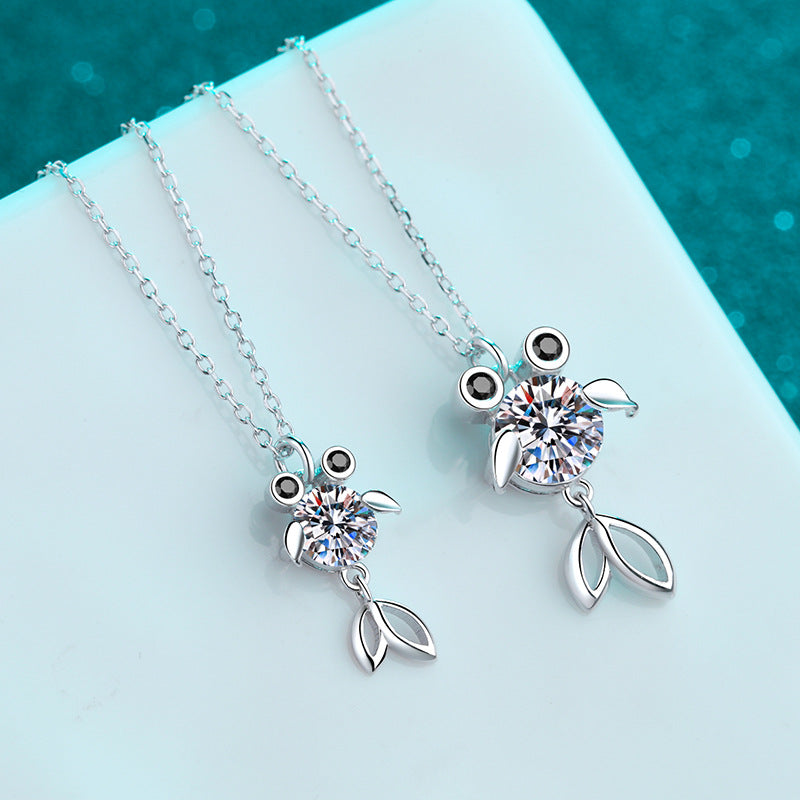 Moissanite Necklaces in 925 Sterling Silver 0.5ct 1ct