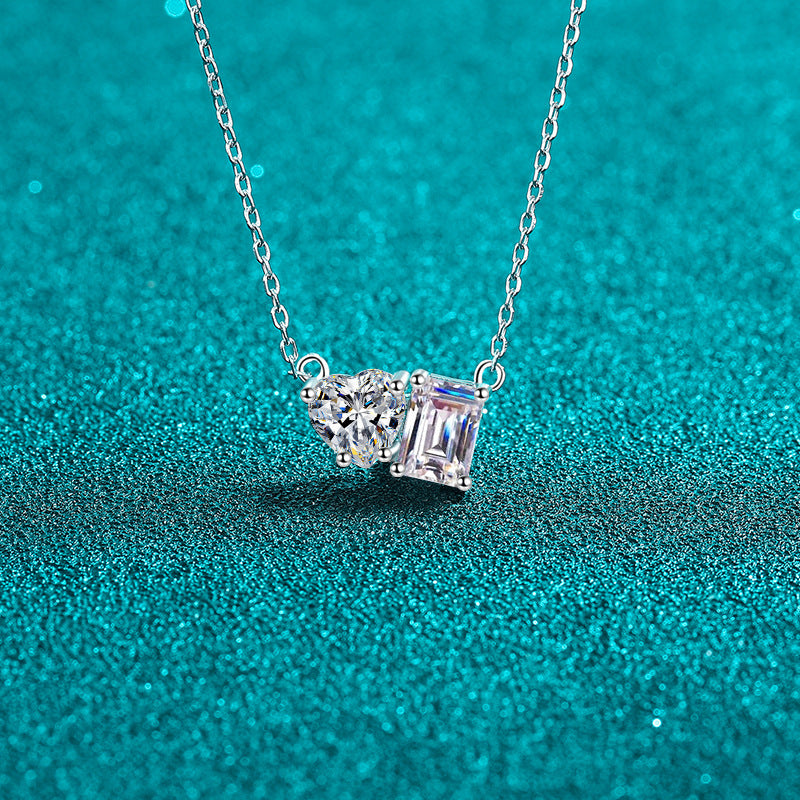 Moissanite Necklaces in 925 Sterling Silver 2ct