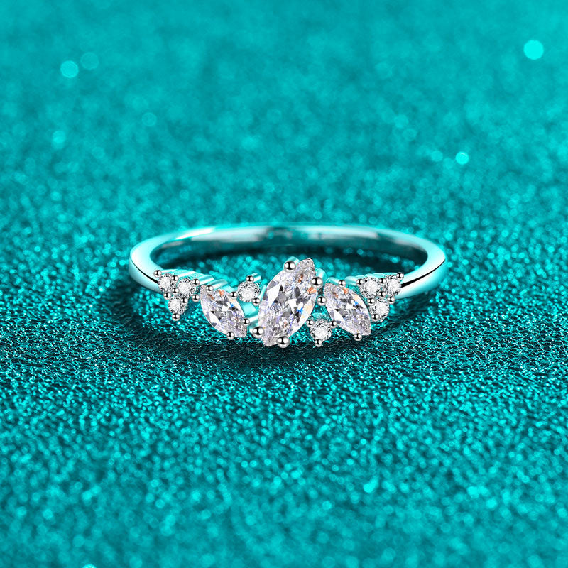 Moissanite Ring in 925 Sterling Silver