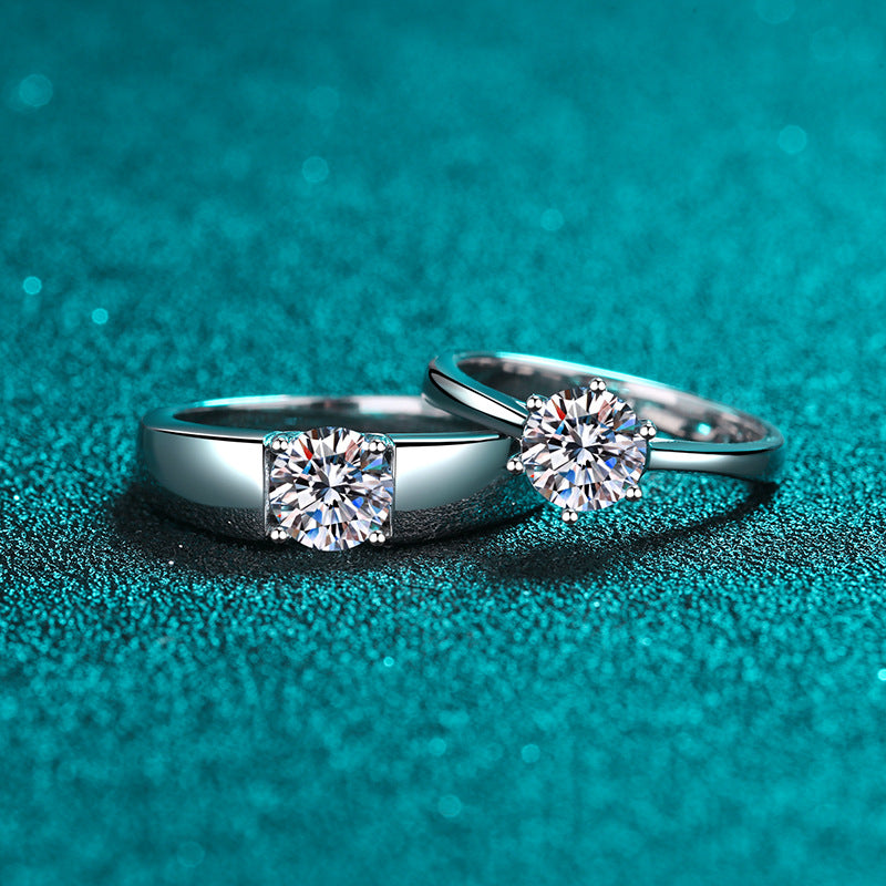 Moissanite Ring in 925 Sterling Silver 0.5ct,1ct,1.5ct