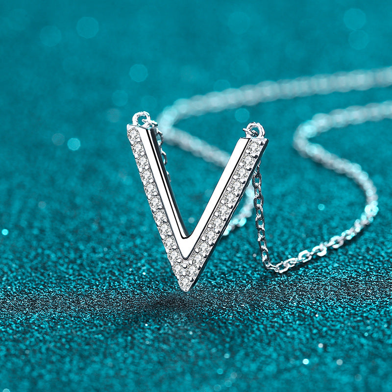 Moissanite Necklaces in 925 Sterling Silver 0.19ct