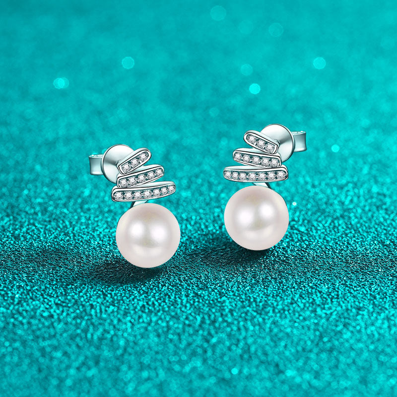 Moissanite Earrings in 925 Sterling Silver