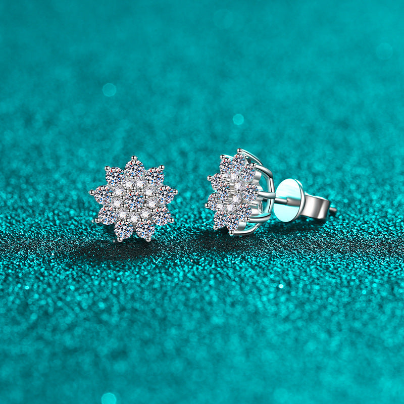 Moissanite Earrings in 925 Sterling Silver