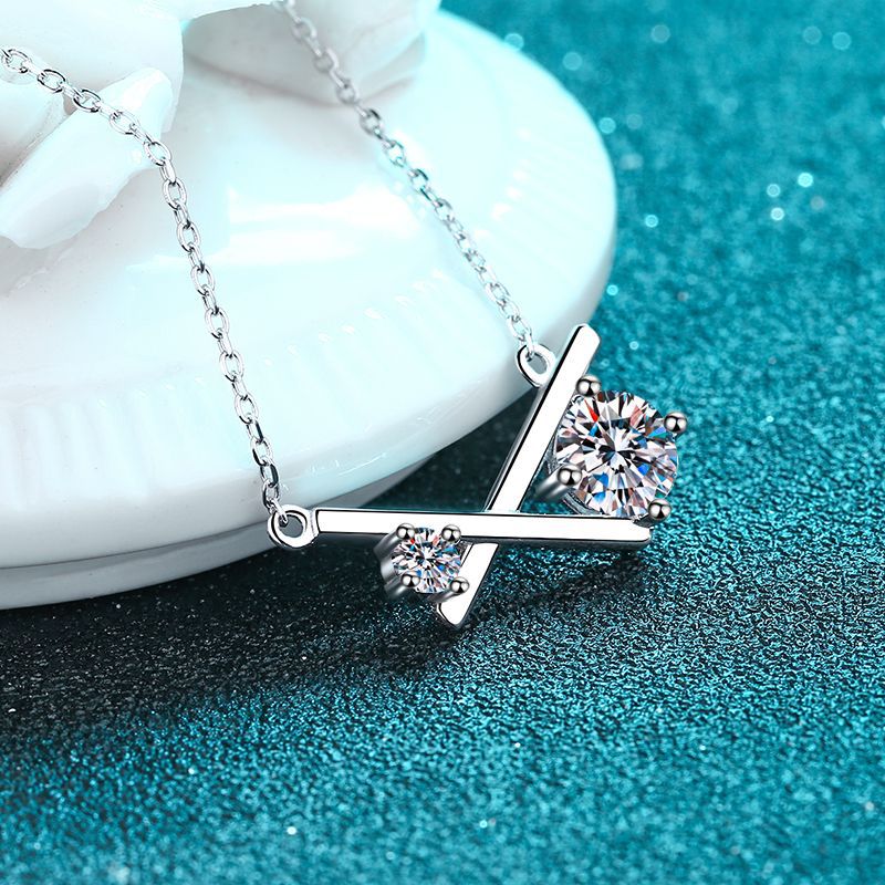 Moissanite Necklaces in 925 Sterling Silver 1.15ct