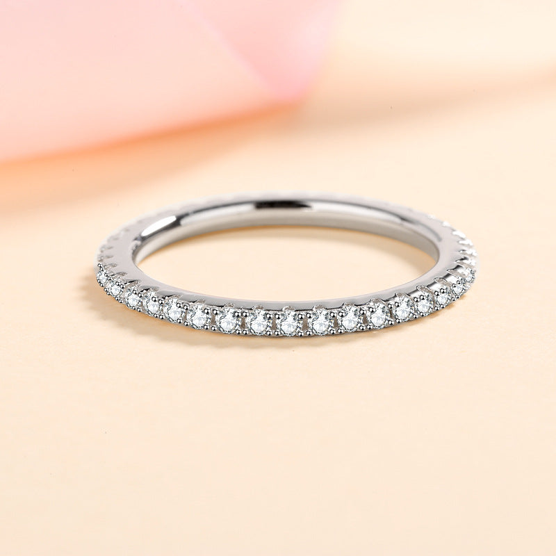 Moissanite Ring in 925 Sterling Silver