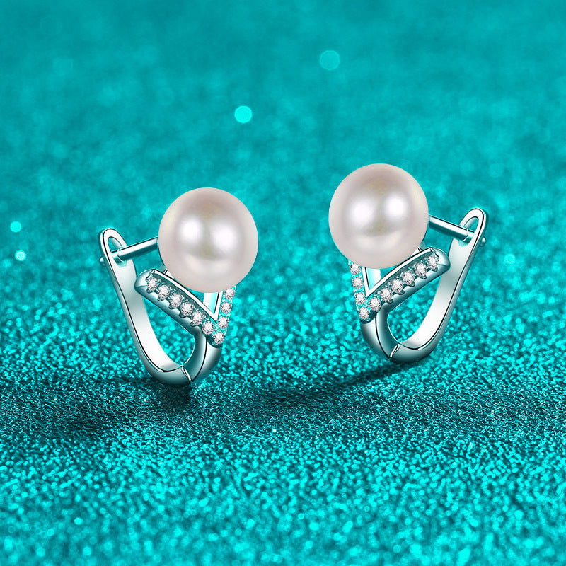 Moissanite Earrings in 925 Sterling Silver