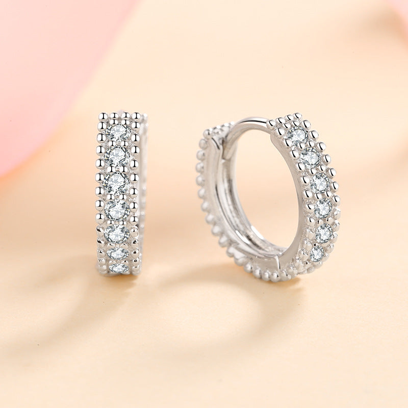Moissanite Earrings in 925 Sterling Silver 0.14ct