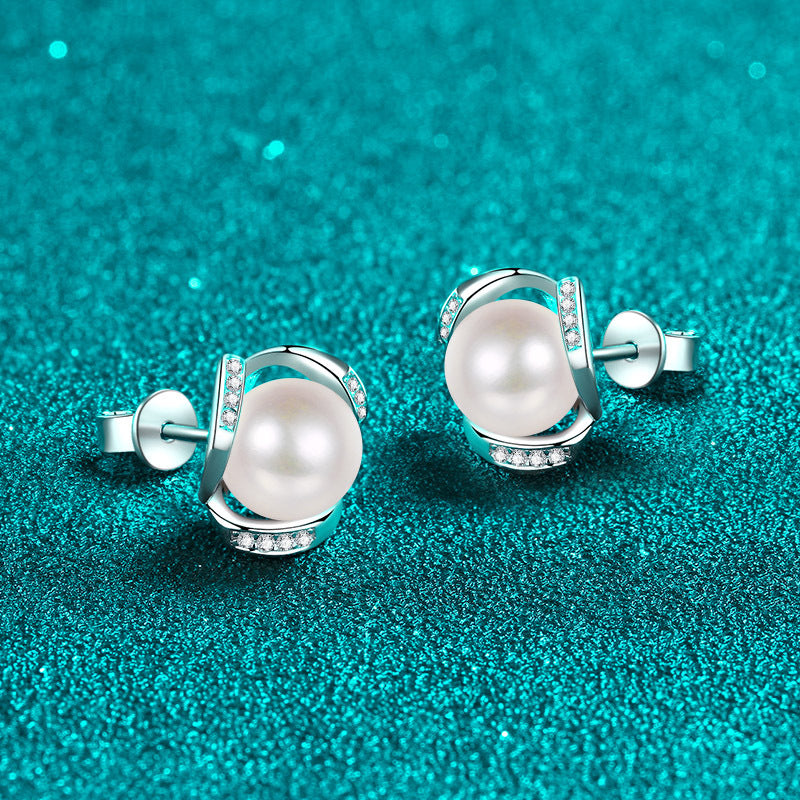 Moissanite Earrings in 925 Sterling Silver