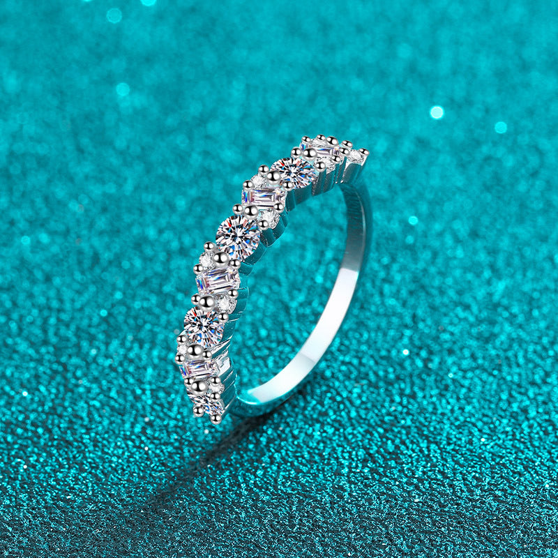 Moissanite Ring in 925 Sterling Silver