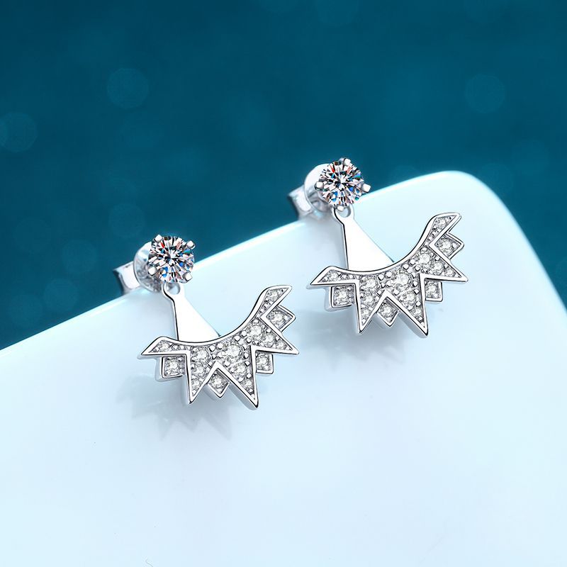 Moissanite Earrings in 925 Sterling Silver