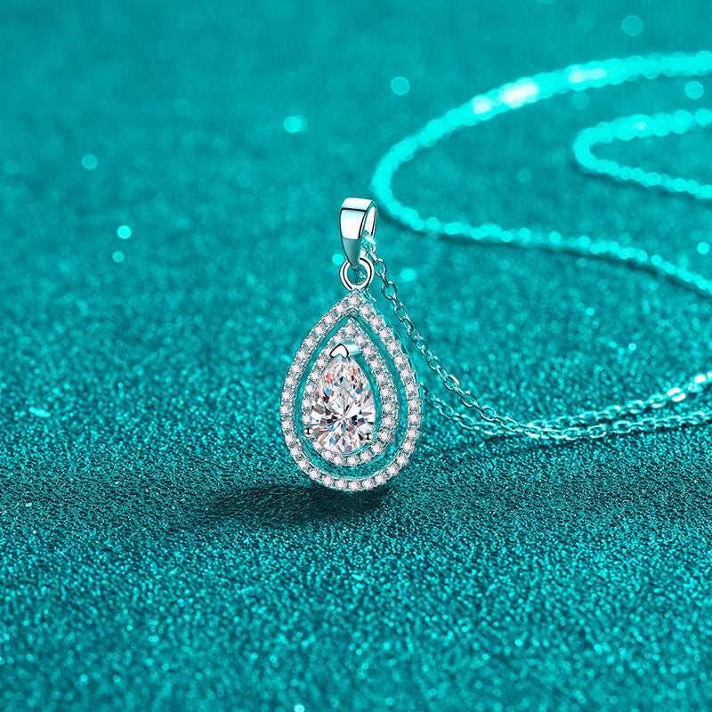 Moissanite Necklaces in 925 Sterling Silver 1ct
