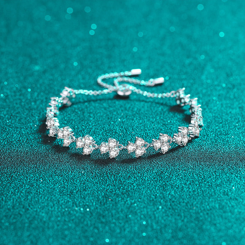 Moissanite Bracelets in 925 Sterling Silver 4.2ct