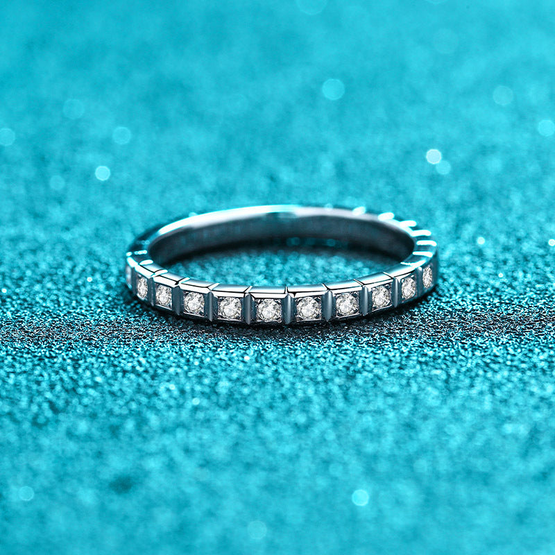 Moissanite Ring in 925 Sterling Silver