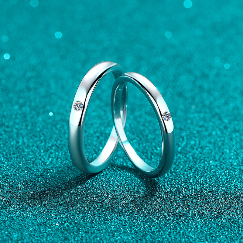 Moissanite Ring in 925 Sterling Silver