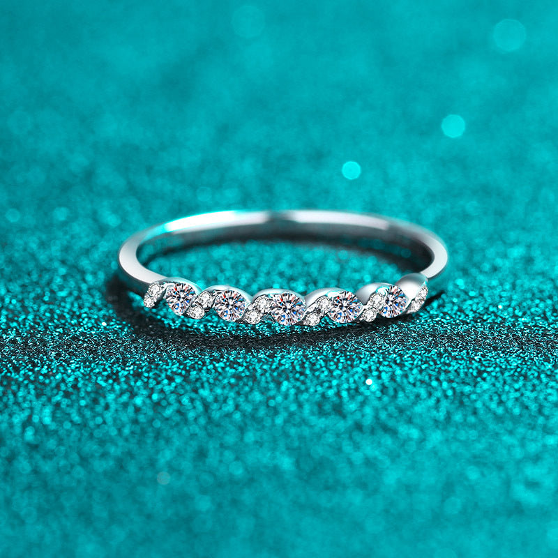 Moissanite Ring in 925 Sterling Silver