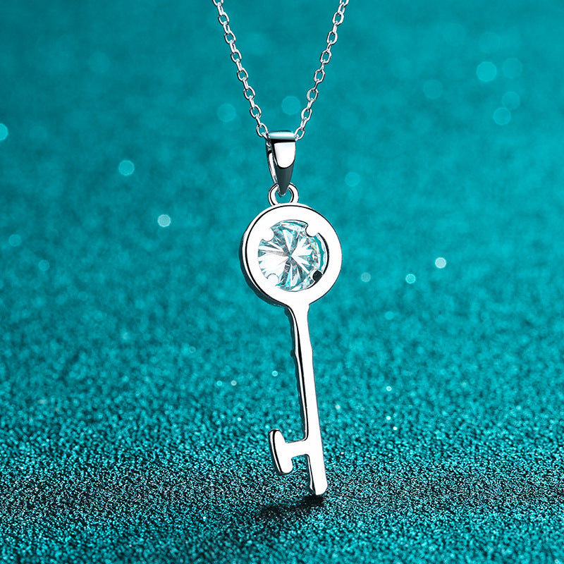 Moissanite Necklaces in 925 Sterling Silver 0.5ct 1ct