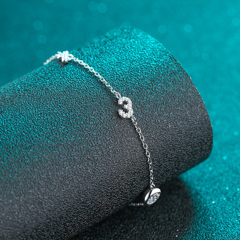 Moissanite Bracelets in 925 Sterling Silver 0.5ct