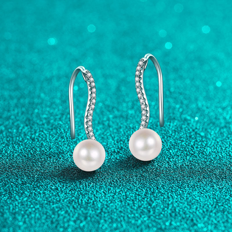 Moissanite Earrings in 925 Sterling Silver