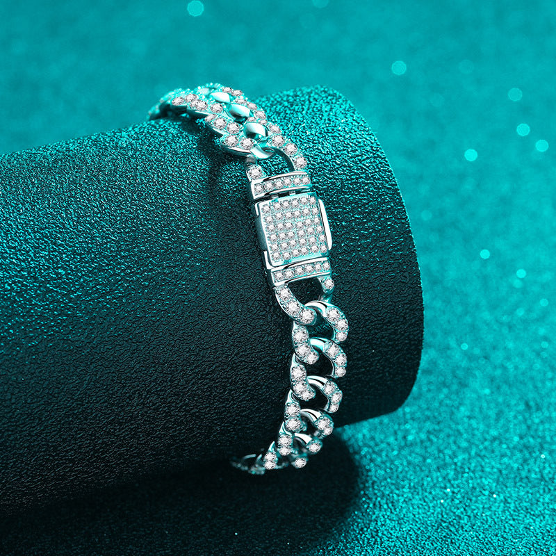 Moissanite Bracelets in 925 Sterling Silver 5ct 18cm