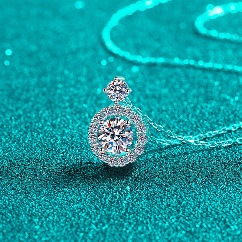 Moissanite Necklaces in 925 Sterling Silver 1.3ct