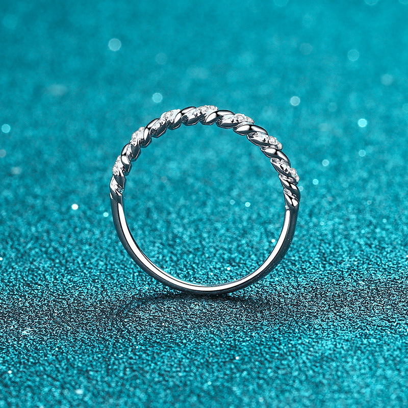 Moissanite Ring in 925 Sterling Silver