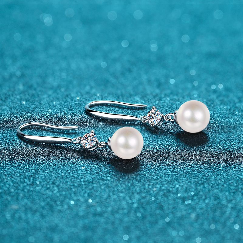 Moissanite Earrings in 925 Sterling Silver