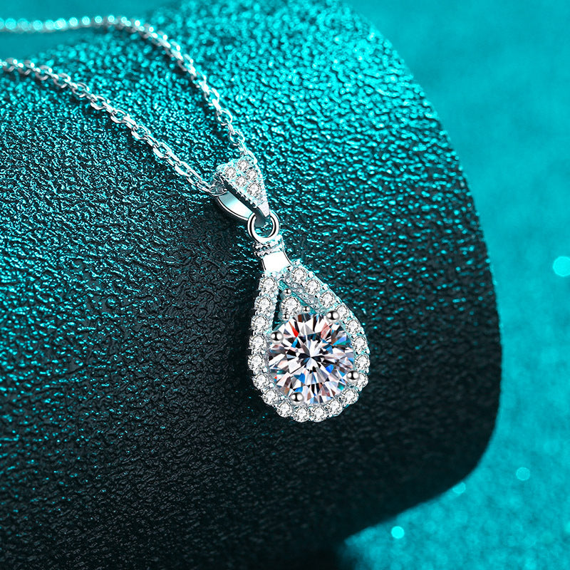 Moissanite Necklaces in 925 Sterling Silver 1ct 2ct 3ct 5ct