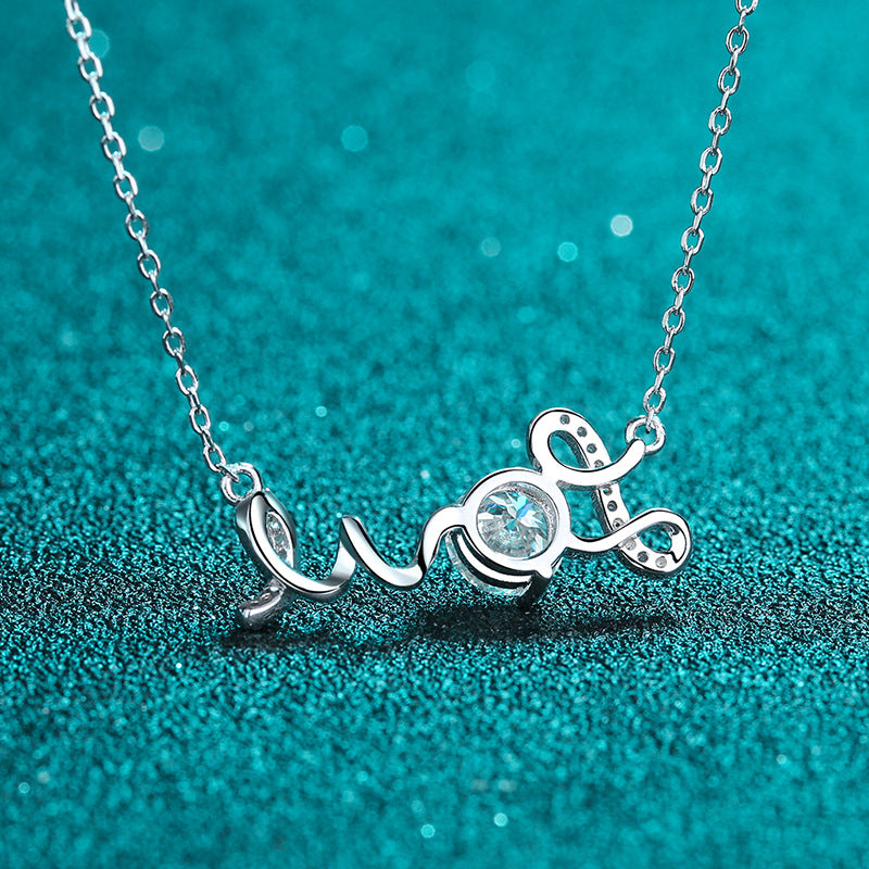 Moissanite Necklaces in 925 Sterling Silver 1ct