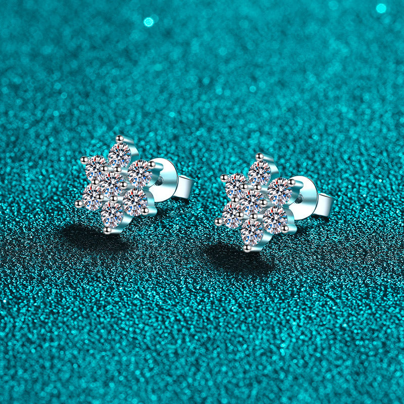 Moissanite Earrings in 925 Sterling Silver