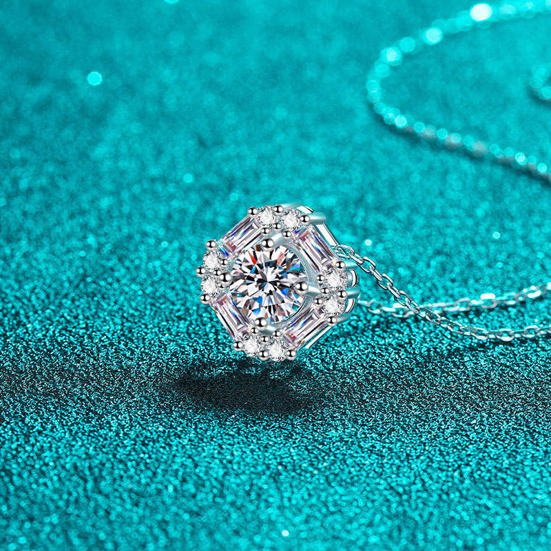 Moissanite Necklaces in 925 Sterling Silver 1.62ct