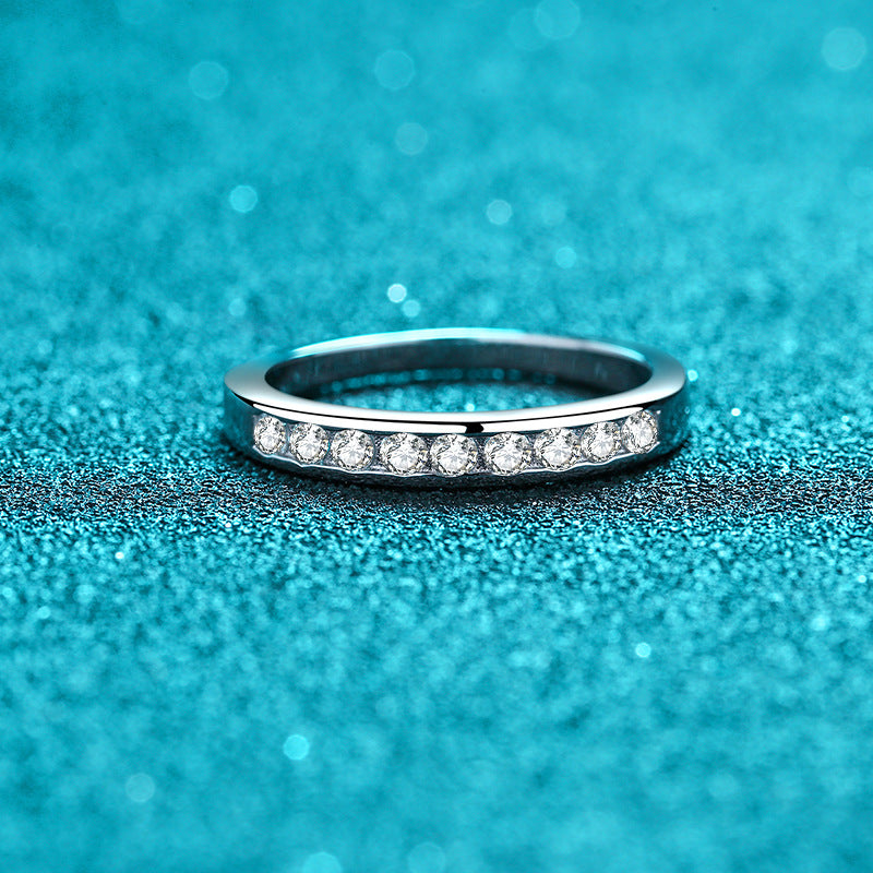 Moissanite Ring in 925 Sterling Silver