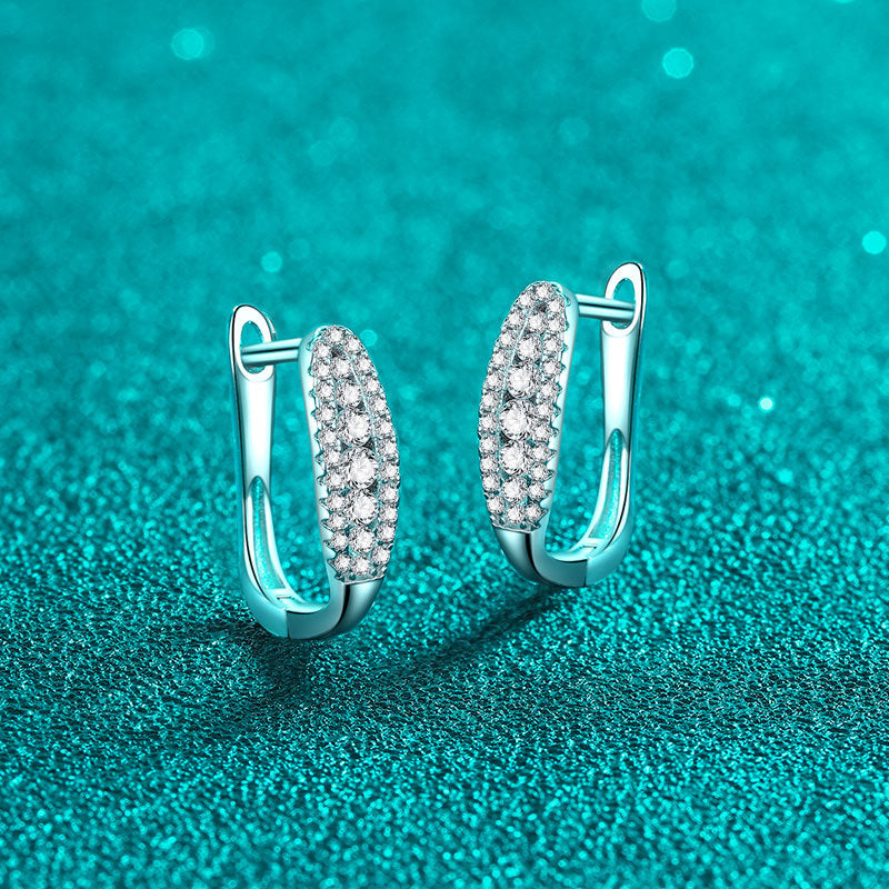 Moissanite Earrings in 925 Sterling Silver