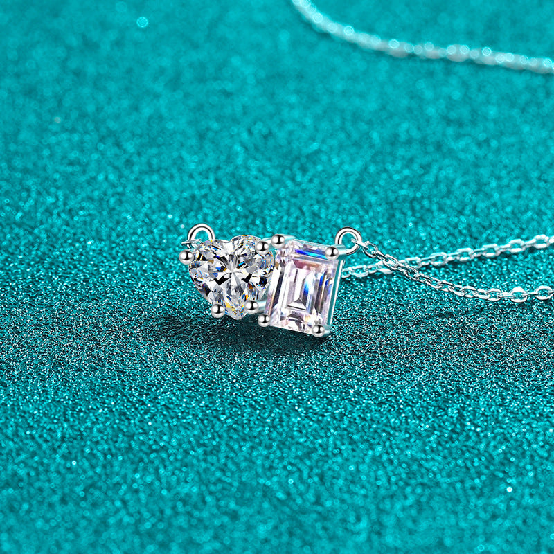 Moissanite Necklaces in 925 Sterling Silver 2ct