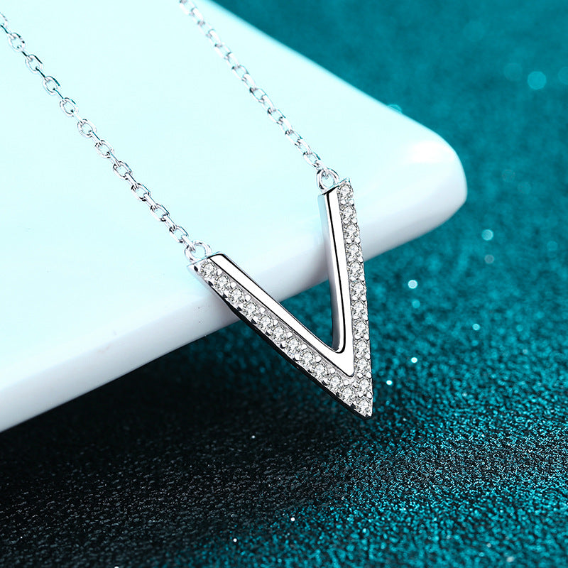 Moissanite Necklaces in 925 Sterling Silver 0.19ct
