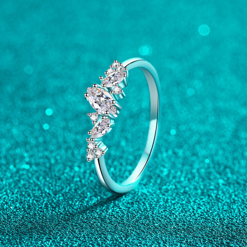 Moissanite Ring in 925 Sterling Silver