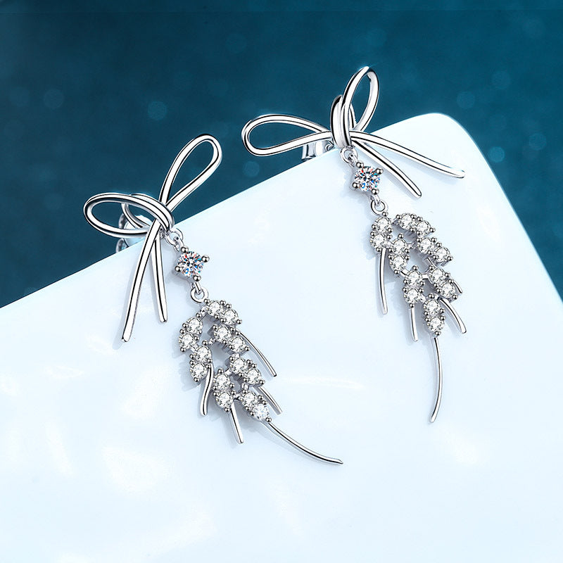 Moissanite Earrings in 925 Sterling Silver