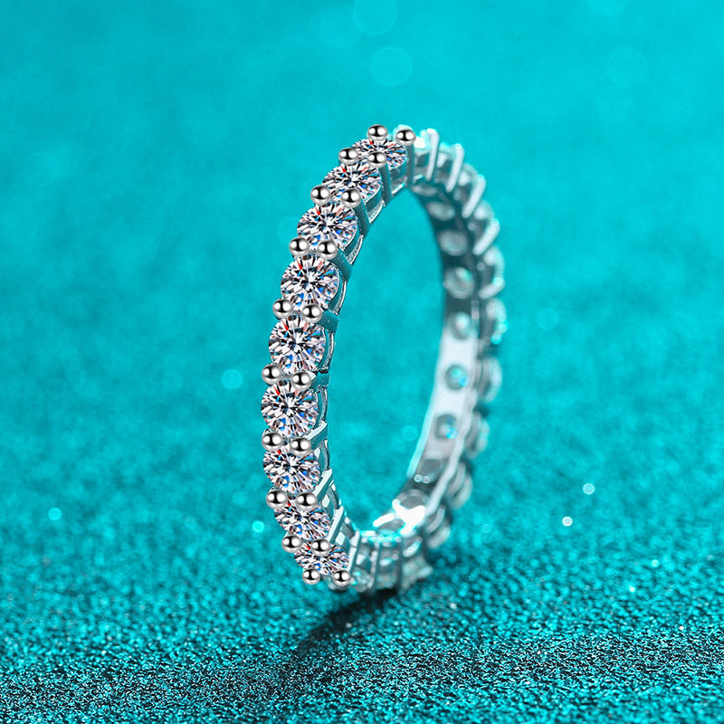 Moissanite Ring in 925 Sterling Silver