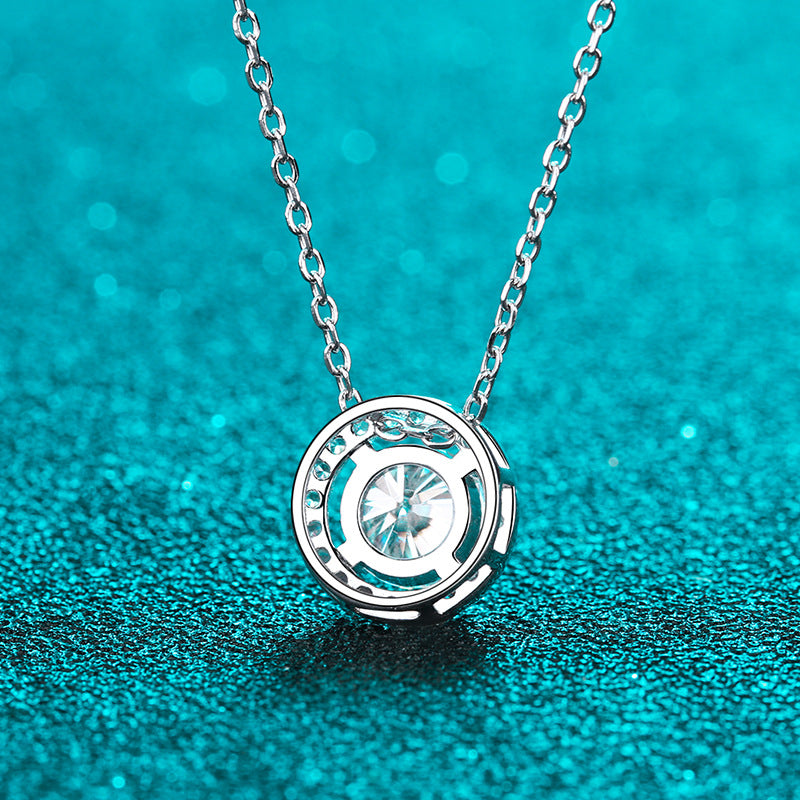 Moissanite Necklaces in 925 Sterling Silver 0.5ct 1ct 2ct