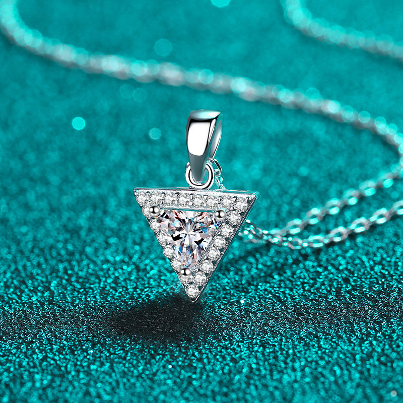 Moissanite Necklaces in 925 Sterling Silver 0.5ct 1ct