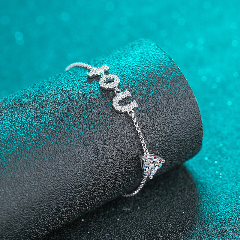 Moissanite Bracelets in 925 Sterling Silver 1ct