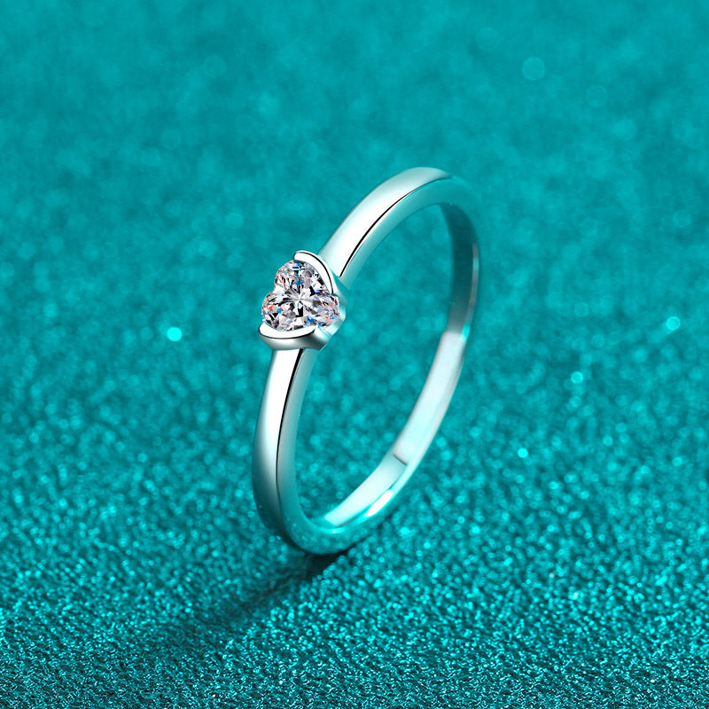 Moissanite Ring in 925 Sterling Silver