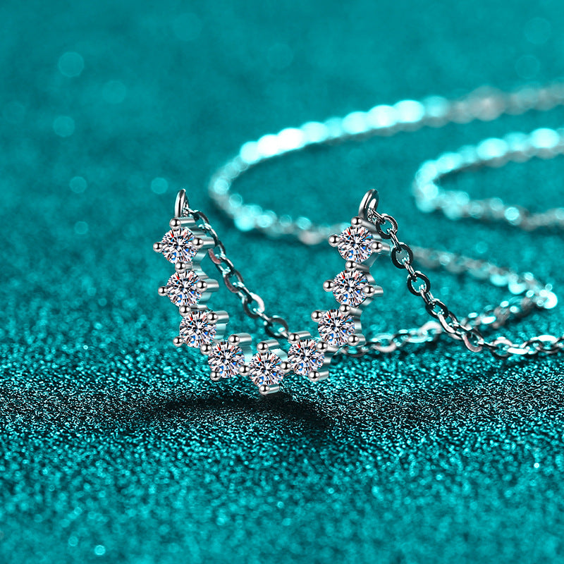 Moissanite Necklaces in 925 Sterling Silver 0.54ct