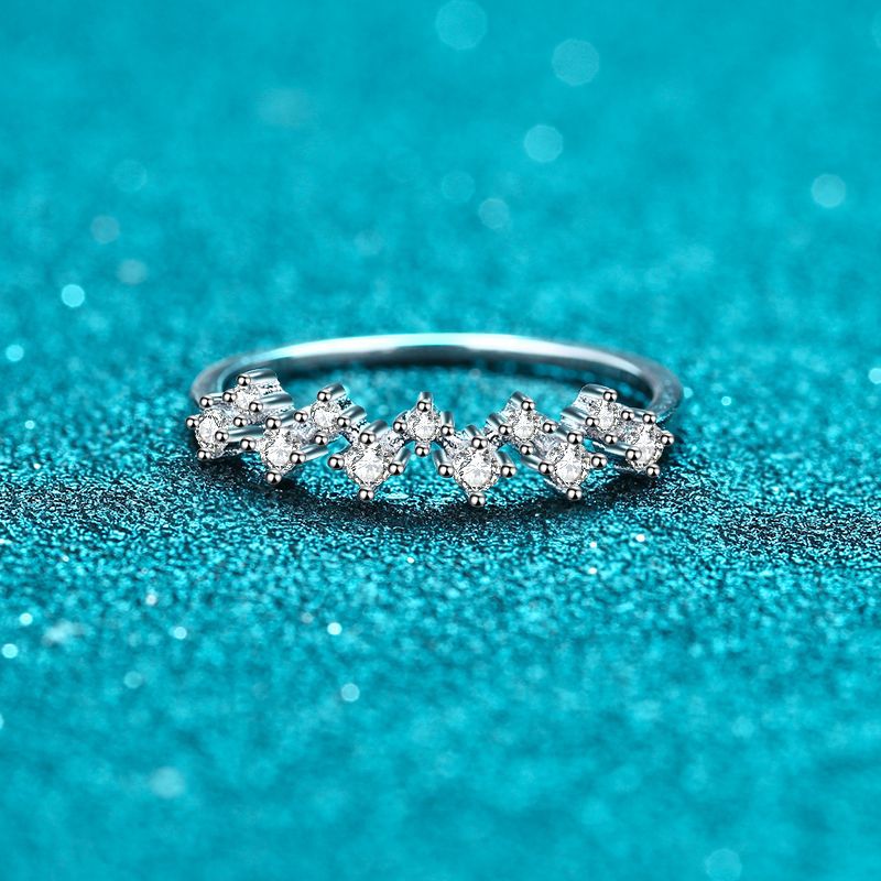 Moissanite Ring in 925 Sterling Silver
