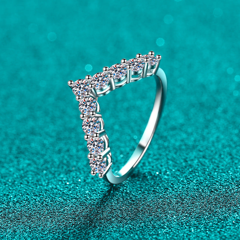 Moissanite Ring in 925 Sterling Silver
