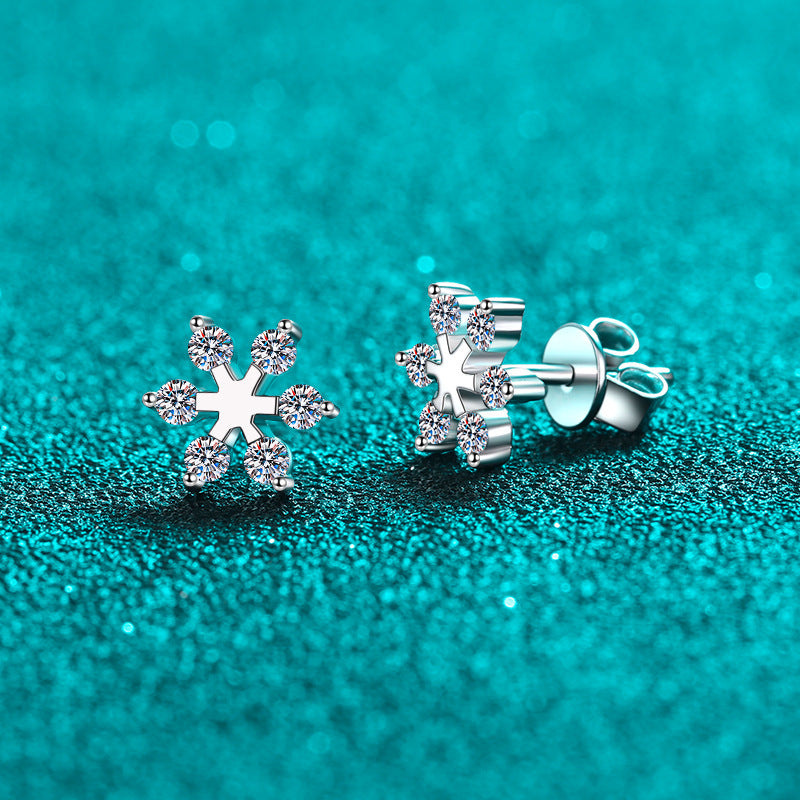 Moissanite Earrings in 925 Sterling Silver