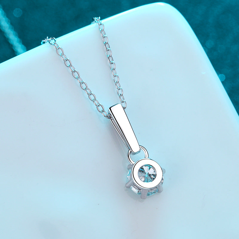 Moissanite Necklaces in 925 Sterling Silver 1ct 2ct
